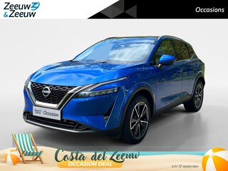Nissan Qashqai 1.3 MHEV Tekna Apple Carplay/Android Auto , navigatiesysteem full map , elektrisch bedienbare achterklep met sensorsturing, panoramadak , cruise control adaptief , lichtmetalen velgen 19"
