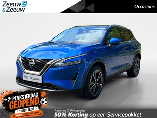 Nissan Qashqai 1.3 MHEV Tekna Apple Carplay/Android Auto , navigatiesysteem full map , elektrisch bedienbare achterklep met sensorsturing, panoramadak , cruise control adaptief , lichtmetalen velgen 19"