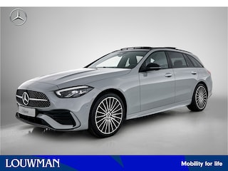 Mercedes-Benz C-klasse Estate 300 e Business Solution AMG | Nightpakket | Comfortpakket Plus | Middenconsole metaalstructuur | Trekhaak | Voorstoelen met Memory | Parkeerpakket met 360°-camera |