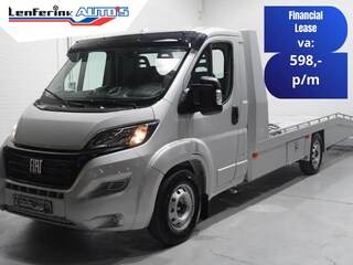 Fiat Ducato 2.2 Mjet 140 pk Autotransporter Tijhof BPM vrij Airco, Trekhaak 3.000 kg, Cruise control, Nieuw 2024, 3-Zits