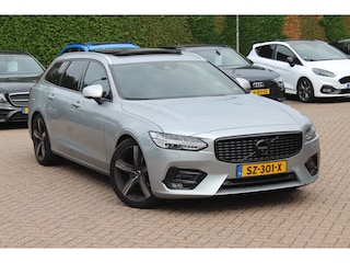 Volvo V90 2.0 D3 R-Design / Trekhaak / Panoramadak / Camera / Head-up / Leder / 19'' / Standverwarming / Dodehoek / Stuur+Stoelverwarming / Elektr. achterklep / ACC