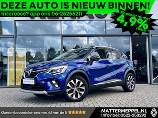 Renault Captur 1.0 TCe 90 Techno | Groot Scherm | Stoel+Stuur+Voorruit Verwarming | All Seasons | Draadloze Telefoonlader | Camera+Parkeersensoren | Navigatie | Dakrails | Climate Control | Two-Tone | Lichtmetaal | Apple CarPlay./Android Auto