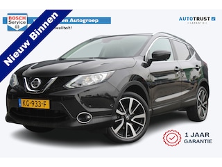Nissan Qashqai 1.6 Tekna 164pk | incl. 12 maanden garantie | Trekhaak | 360 camera | Cruise | Navigatie | Bluetooth | Climate control | Lane assist | Stoelverwarming | Panoramadak | 19" lmv | Parkeersensoren V+A | Keyless entry + start | Dodehoek detectie |