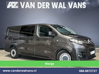 Citroën Jumpy 2.0 BlueHDI **MARGE, GEEN BTW** 123pk L3H1 Dubbele cabine Euro6 Airco | 6-Zits | 2x Zijdeur | Naviatie 2500kg trekhaak, Apple Carplay, Android Auto, Cruiscontrol, Parkeersensoren