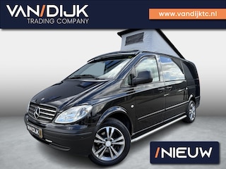 Mercedes-Benz Vito 111 CDI 320 Lang Camper ✓5-Persoons ✓Hefdak ✓Airco ✓Navigatie ✓Cruise ✓Schuifdeur Links ✓Parkeersensoren ✓Camera ✓Trekhaak ✓Lichtmetaal