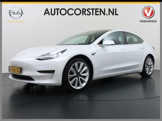 Tesla Model 3 RWD SR+ 60kWh 325PK FSD 3-Computer 19" AutoPilot Leder PanoDak Adaptive-Cruise Lmv Camera's Elektr.-Stuur+Stoelen+Spiegels+Geheugen+Easy-Entry+Verwarmde stoelen Park assistent PDC WIFI Lane-Assist Speed-Assist Navi LED Comfortstoelen ACC DAB Voorverwarmen interieur via App Keyless via Telefoonsleutel One-Pedal-Drive Origineel Nederlandse auto tot 11kw laden thuis! 1.584kg licht! Accu Garantie tot 27-05-2028/160.000km