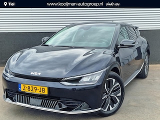 Kia EV6 Plus 77.4 kWh Trekhaak, BTW-auto! 1e eign. NL-auto! SOH 100%, Navigatie, Stoelkoeling, Stoelverwarming, Stuurwiel verwarmd, Dodehoekdetectie, Leder, LED, Elek. bestuurdersstoel