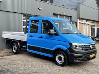 Volkswagen Crafter 35 2.0 TDI L3 DC Airco Cruise controle Euro 6 Pick-up Telefoonverbinding Voorruit verwarming 6-persoons Open laadbak Pick-up p-up Bakwagen 1e eigenaar