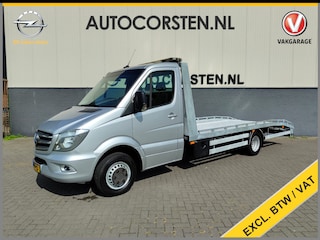 Mercedes-Benz Sprinter 519 3.0CDI V6 191PK 432 Autotransporter Lengte-5 3-Pers. EURO6 Ecc Navi Elek.Lier Trekhaak ESP Bluetooth Euro 6 Oprijplaten Origineel Nederlandse Sprinter