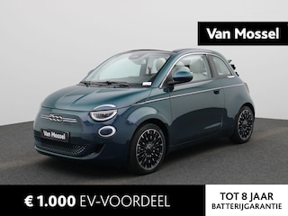 Fiat 500 C La Prima 42 kWh | AppleCarplay & Android Auto | Canvas Schuifdak | Lichtmetalen Velgen | Climate Control | Navigatie |