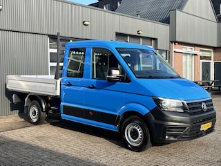 Volkswagen Crafter 35 2.0 TDI L3 DC Airco Cruise controle Euro 6 Pick-up Telefoonverbinding Voorruit verwarming 6-persoons Open laadbak Pick-up p-up Bakwagen 1e eigenaar
