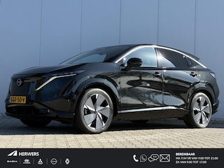 Nissan Ariya Evolve 91 kWh / Elektrisch glazen panorama-dak/ Kunstlederen/alcantara bekleding/ Stoelverwarming voor en achter/ Adaptive Cruise Control/ Trekhaak met afneembare kogel/ All-season banden