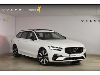 Volvo V90 T8 455PK Automaat Plug-in Hybrid AWD Ultra Dark / Navigatie / 360 Camera / Harman Kardon / Stuur & Stoelverwarming / Gelaagde Zijruiten / LM Velgen / Trekhaak