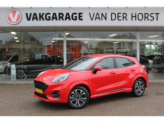 Ford Puma 1.0-125pk EcoBoost Mild-Hybrid ST-Line. Slechts 17.500km ! Volautm. airco, navigatie, telefoonvoorb., digitaal dashboard, cruise control, LM wielen, parkeersensoren, stoel-, stuur- en voorraamverwarming, trekhaak etc.