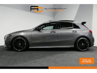 Mercedes-Benz A-klasse 200 AMG Line / A45 AMG Diffuser / Panamericana Grille / Panoramadak / A45 Dakspoiler / Elektr. verstelbare voorstoelen + memory / Multibeam LED Koplampen / Apple Carplay - Android Auto / Stoelverwarming / Ambienteverlichting / 19'' LMV / Night pakket / Dodehoek detectie / Widescreen / Achteruitijrcamera