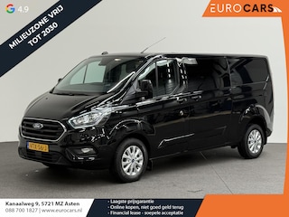 Ford Transit Custom 300 2.0 TDCI L2H1 Limited Dubbele cabine Navi Airco 2 Schuifdeuren Trekhaak PDC Camera Carplay DAB