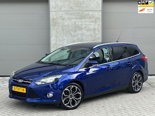 Ford Focus Wagon 1.0 EcoBoost 92KW 2014 Blauw NAP|CLIMA|PDC