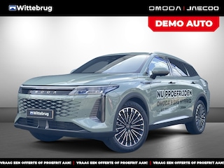 Omoda 9 Premium Plug-In Hybride Automaat met 1100 km Range, Lederen bekleding, Elektrsiche stoelverstelling voor en achter Beschikbaar per 27-04-2026! Nu te bestellen en proef te rijden!