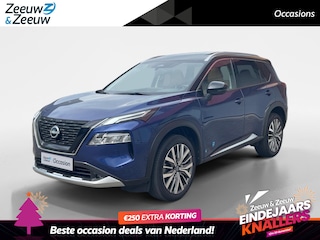 Nissan X-Trail 1.5 e-Power Tekna Plus |Schuif-kanteldak| Lederen bekleding| Stoelverwarming V+A| Stuurwielverwarming| Head up display| Elektrisch verstelbare voorstoelen met geheugen|