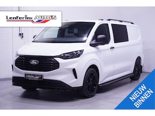 Ford Transit Custom 2.0 TDCI 136 pk L2 Dubbel Cabine Black&White Edition 19" LMV, Treeplanken, Dakrails, Laadruimte Pakket, Apple Carplay, 6-Zits