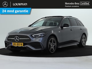 Mercedes-Benz C-klasse Estate 300 e AMG Plug-In Hybride AMG Line | Night Pakket | Trekhaak | Panorama Schuif-Kanteldak | Dodehoek Assist. Inclusief 24 maanden MB Certified garantie voor Europa.