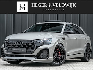 Audi Q8 60 TFSI e QUATTRO ABT AERO COMPETITION | CARBON | B&O SOUND SYSTEM | STOELMASSAGE | HEAD-UP | 4 WIEL BESTURING | ALCANTARA HEMEL | OLED ACHTERLICHTEN | PANORAMADAK | STOELVERWARMING EN -VERKOELING | 360 CAMERA | EL. TREKHAAK
