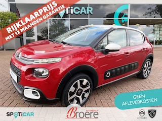 Citroën C3 1.2 82pk Shine | camera, parkeersensoren, navigatie, dab, bluetooth, apple carplay, licht- en regen sensor, climate- en cruise control, 17 inch velgen