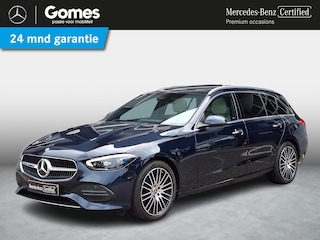 Mercedes-Benz C-klasse Estate 200 | Beige leder | Panoramadak | Trekhaak | Memorystoelen Verwarmd | 360° Camera | Sfeerverlichting