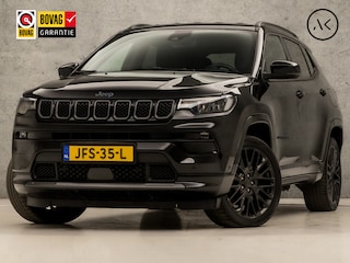 Jeep Compass 4xe 240 Plug-in Hybrid Electric S Black Sport 240Pk Automaat (VIRTUAL COCKPIT, APPLE CARPLAY, GROOT NAVI, LEDER, MEMORY SEATS, STUUR/STOELVERWARMING, ADAPTIVE CRUISE, CAMERA, GETINT GLAS, NIEUWE APK, NIEUWSTAAT)