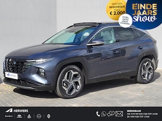 Hyundai Tucson 1.6 T-GDI HEV 230pk Premium Sky Automaat / Dealer onderhouden / 1650KG Trekgewicht / Schuif-/Kanteldak / Elektr. Achterklep / Lederen Bekleding / Rondomzicht Camera / Android Auto / Apple Carplay