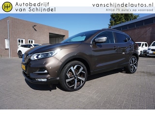 Nissan Qashqai 1.2 TEKNA + AUTOMAAT TREKHAAK BOSE 360CAMERA LUXE LEDER PANORAMADAK KEYLESS STOELVERWARMING VOORRUITVERWARMING 19INCH CLIMA CRUISE BLUETOOTH PDC V+A ENZ...