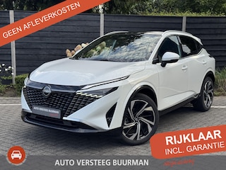 Nissan Qashqai Tekna Plus 1.3 MHEV 158PK Xtronic Automaat Navigatie, Rondomzichtcamera, Leder & Alcantara, Panoramadak, Stoel, Stuur & Voorruitverwarming, Massage, Memory