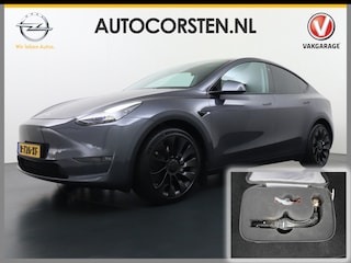 Tesla Model Y Long Range AWD 75kWh Trekhaak Lmv 20" Wrmtepomp Leder Navi Ecc Premium Audio Stoel+Stuurverwarming Autopilot 3.0 Adaptieve Cruise Memory Matrix Led Intel Atom® Processor Homelink 5 Achterbank verwarmd 4WD 1.600KG Trekgewicht