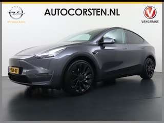 Tesla Model Y Long Range AWD 75kWh Trekhaak Lmv 20" Wrmtepomp Leder Navi Ecc Premium Audio Stoel+Stuurverwarming Autopilot 3.0 Adaptieve Cruise Memory Matrix Led Intel Atom® Processor Homelink 5 Achterbank verwarmd 4WD 1.600KG Trekgewicht