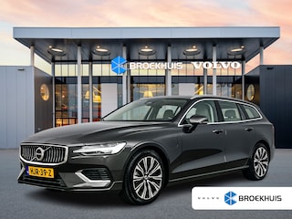 Volvo V60 T6 Recharge AWD Ultimate Bright | 18" | Panoramadak | Blond Leder | Head-up | Elektr. verst. stoelen | Harman Kardon | Parkeercamera | Stoel/stuur/achterbankverwarming | Adaptieve cruise | BLIS | Getint glas