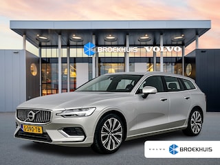 Volvo V60 2.0 T6 Plug-in hybrid AWD Plus Bright | Google | Long Range | 18" | Leder | Elektr. verst. stoelen | Adaptieve cruise | Stoel/stuur/achterbankverwarming | Parkeerverwarming | Keyless | Elektr. achterklep