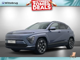 Hyundai Kona Premium 65.4 kWh Volledig Elektrisch met Navigatie, Lederen bekleding en Stoelverwarming Uit voorraad leverbaar!