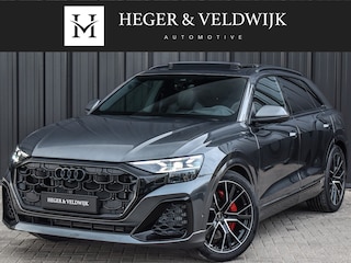 Audi Q8 55TFSI e QUATTRO PRO LINE S COMPETITION | S-SEATS | PANORAMADAK | 4 WIEL BESTURING | B&O SOUND | HEAD-UP | LUCHTVERING | DAB+ | SOFT-CLOSE | KEYLESS GO | ADAPTIVE CRUISE | 360 CAMERA | AMBIANCE INTERIEUR | TREKHAAK | BLACK-OPTIC