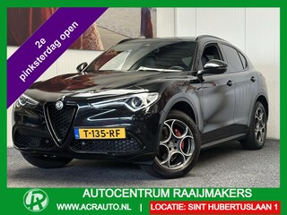 Alfa Romeo Stelvio 2.0 T AWD B-TECH AUTOMAAT ZWART LEDER NAVIGATIE ADAPTIVE CRUISE CONTROL STOEL EN STUURVERWARMING RIJSTROOKSENSOREN DODEHOEKSENSOREN APPLE CARPLAY/ANDROID ACHTERUITRIJCAMERA AFN. TREKHAAK ZEER MOOI !! Brgl