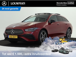 Mercedes-Benz CLA Shooting Brake 250 e AMG Plug-In Hybride AMG Line | NIght Pakket | Panorama Schuif-Kanteldak | Trekhaak | Multibeam Koplampen | 11kW Laden | Stuur en Stoelverwarming. Inclusief 24 maanden MB Certified garantie voor Europa.