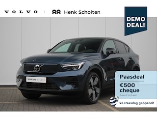 Volvo EC40 Single Motor Extended Range Ultra 82 kWh | Elektrisch bedienbare bestuurdersstoel met geheugen | Verwarmbare voorstoelen + Stuurwiel | Park Assist voor + achter | 360-Camera | Premium Audio by Harman Kardon | Warmtepomp | Adaptieve Cruise Control | Pilot Assist | Glazen panoramisch dak | Extra getint glas achter | Blind Spot Information System | Google Services | 20'' Lichtmetalen wielen |