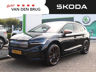 Skoda Enyaq iV 80 Founders Edition Black | Warmtepomp | Panoramadak | 360 camera | Elektr. voorstoelen incl. massage | Stoelverwarming V+A |