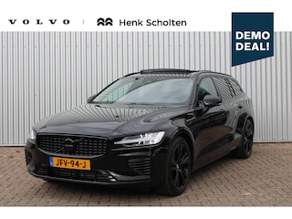 Volvo V60 2.0 T6 Plug-in hybrid AWD Plus Black Edition| Panorama dak| Extra getint Glas| Semi elektrisch bedienbare trekhaak|