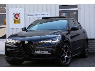 Alfa Romeo Stelvio 2.0 T 280PK GME AWD Veloce*Perfect Alfa onderh.*1ste Eig.*Fabrieksg.*BTW*Pano/Black Pack/H&K/ACC/Memorie/Leder/Stoelverw./Stuurverw./Dodehoek/Apple Carplay-Android/Rijstrook/Camera/Parkeersens.V+A/20 inch LM*