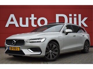 Volvo V60 2.0 T8 Twin Engine AWD Inscription LED | Pano | Harman Kardon | Leder | Carplay | Keyless | Navi | Clima | PDC | 18" LMV