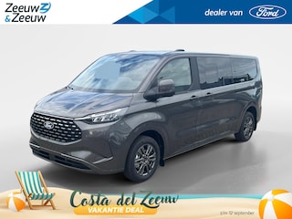 Ford Tourneo Custom 340 L2 Titanium 2.5 PHEV 233 pk | 9-persoons | TE BESTELLEN | Dual-zone airco | Inklapbare trekhaak | Cruise control | Verwarmd stuurwiel | Dubbele schuifdeuren met uitzetruiten | 17" LM velgen
