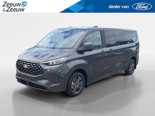 Ford Tourneo Custom 340 L2 Titanium 2.5 PHEV 233 pk | 9-persoons | TE BESTELLEN | Dual-zone airco | Inklapbare trekhaak | Cruise control | Verwarmd stuurwiel | Dubbele schuifdeuren met uitzetruiten | 17" LM velgen