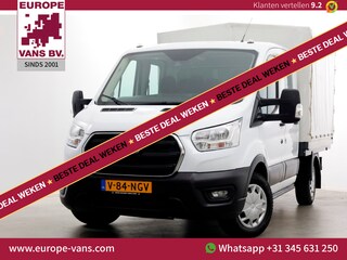 Ford Transit 2.0 TDCI 130pk L2H1 Trend D.C. Open Laadbak met huif 05-2020