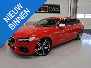 Volvo V90 2.0 D4 R-Design 2x R-Design Leer/Alcantara Sportstoelen Trekhaak 20 inch Sportvelgen NL-auto NAP Boekjes aanwezig