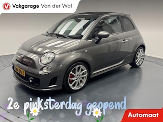 Fiat 500 1.4i T-Jet 140PK Abarth Cabriolet Automaat-Carplay-Clima-Camera-Leder-Lm17''velgen-Parkeersensoren-Xenon